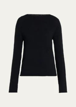 THE ROWOmiko Cotton-Linen Knit Long-Sleeve Top