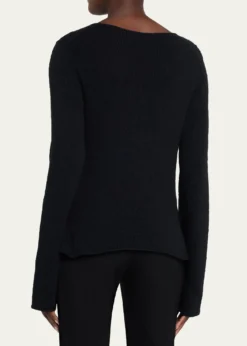 THE ROWOmiko Cotton-Linen Knit Long-Sleeve Top