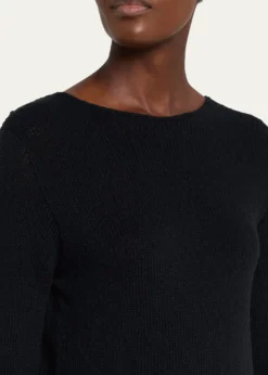 THE ROWOmiko Cotton-Linen Knit Long-Sleeve Top