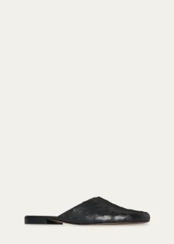 THE ROWPenelope Ostrich Leather Mules