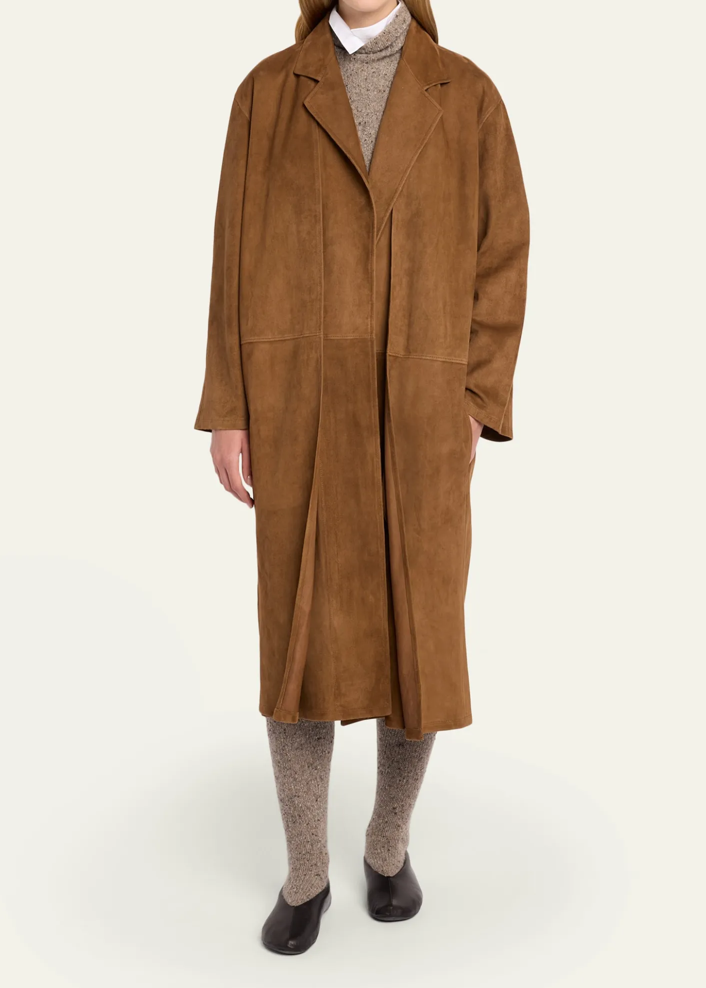 THE ROWSerenis Layered Suede Open Coat