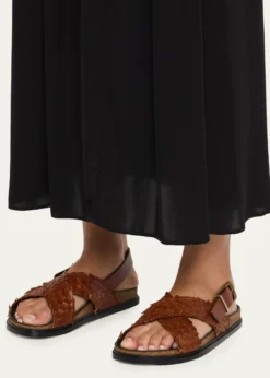 THE ROWWoven Leather Buckle Sandals