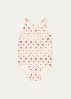 THIS ITEM IS NOT AVAILABLE.Konges SlojdGirl's Merle Cherry-Print One-Piece Swimsuit, Size 9M-10