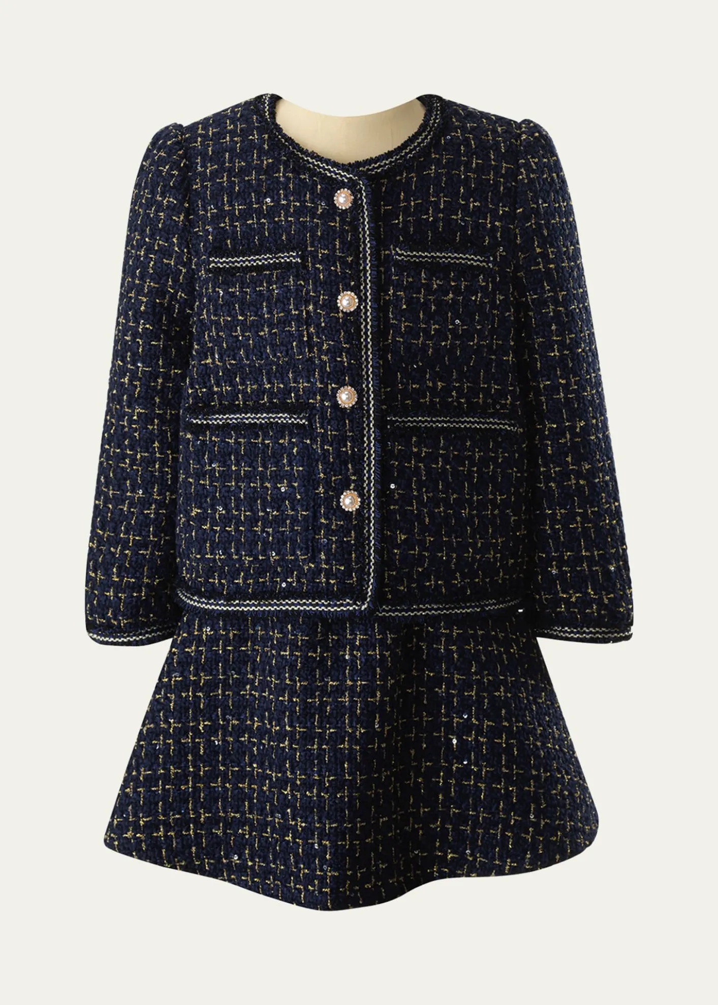 THIS ITEM IS NOT AVAILABLE.Rachel RileyGirl's Tweed Jacket & Skirt Set, Size 2-14