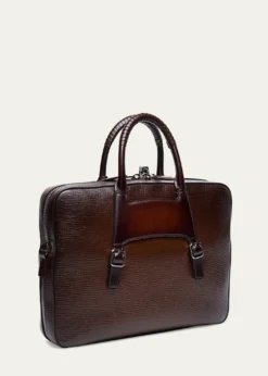 THIS ITEM IS NOT AVAILABLE.SantoniMen's Embossed Leather Computer Briefcase