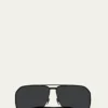 THIS ITEM IS NOT AVAILABLE.Saint LaurentMen's SL 690 Dust Metal Aviator Sunglasses