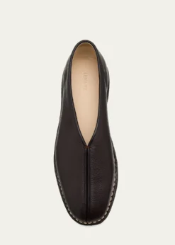 THIS ITEM IS NOT AVAILABLE.LEMAIREMen's Piped Crepe Leather Slippers