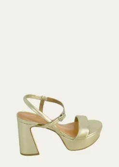 THIS ITEM IS NOT AVAILABLE.BernardoMetallic Ankle-Strap Platform Sandals