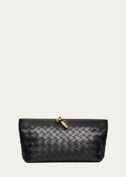 THIS ITEM IS NOT AVAILABLE.Bottega VenetaAndiamo Knot-Embellished Leather Clutch Bag
