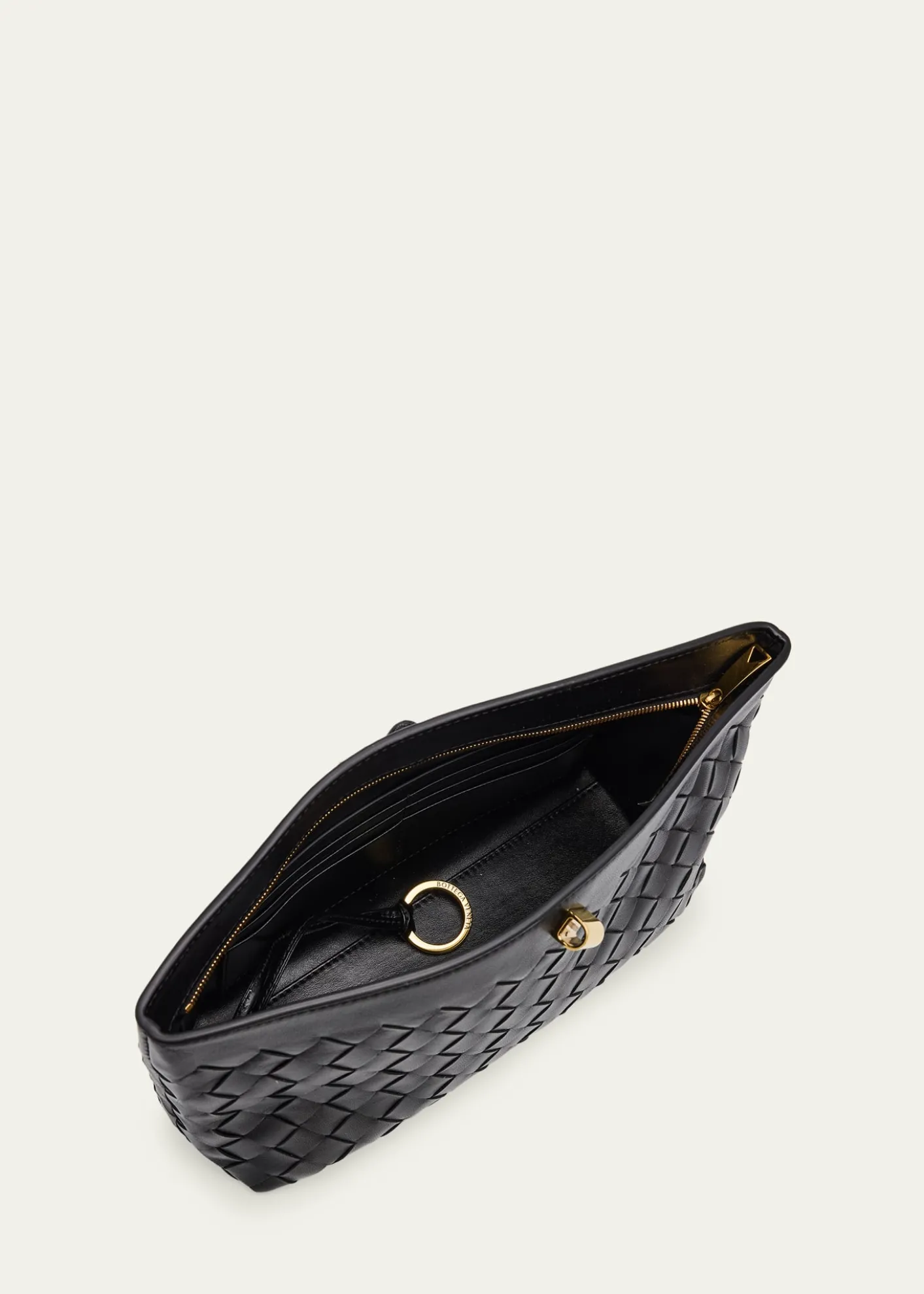 THIS ITEM IS NOT AVAILABLE.Bottega VenetaAndiamo Knot-Embellished Leather Clutch Bag