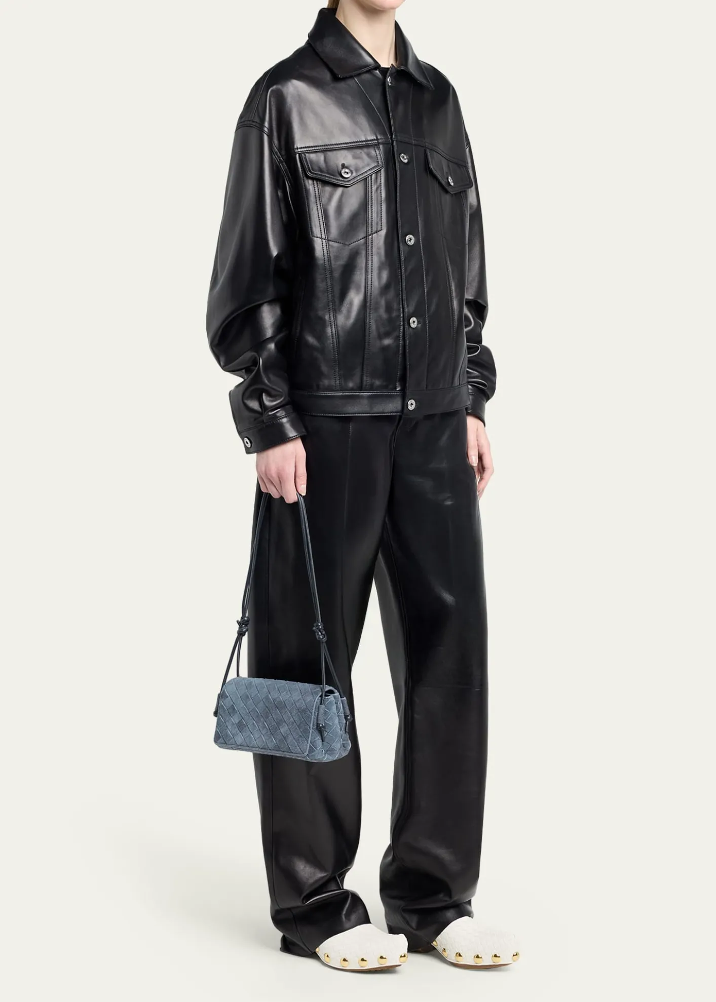 THIS ITEM IS NOT AVAILABLE.Bottega VenetaNotturno Suede Crossbody Pouch Bag