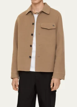 THIS ITEM IS NOT AVAILABLE.BurberryMen's Wool EKD-Pocket Overshirt