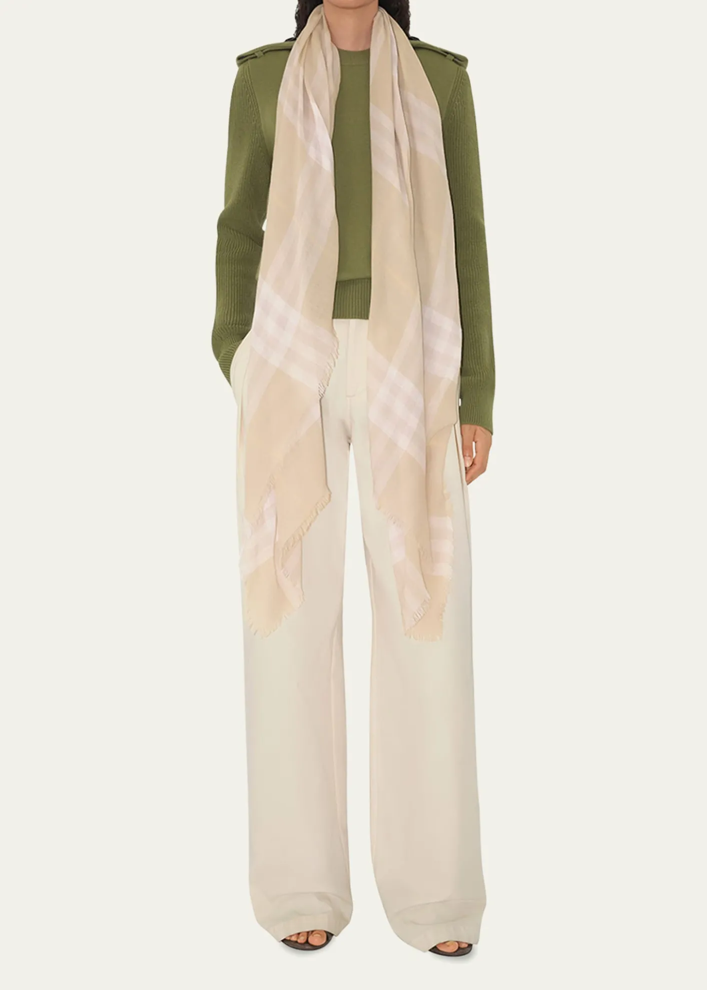 THIS ITEM IS NOT AVAILABLE.BurberryGiant Check Wool Scarf
