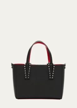 THIS ITEM IS NOT AVAILABLE.Christian LouboutinCabata Mini Tote Bag in Leather with Spikes