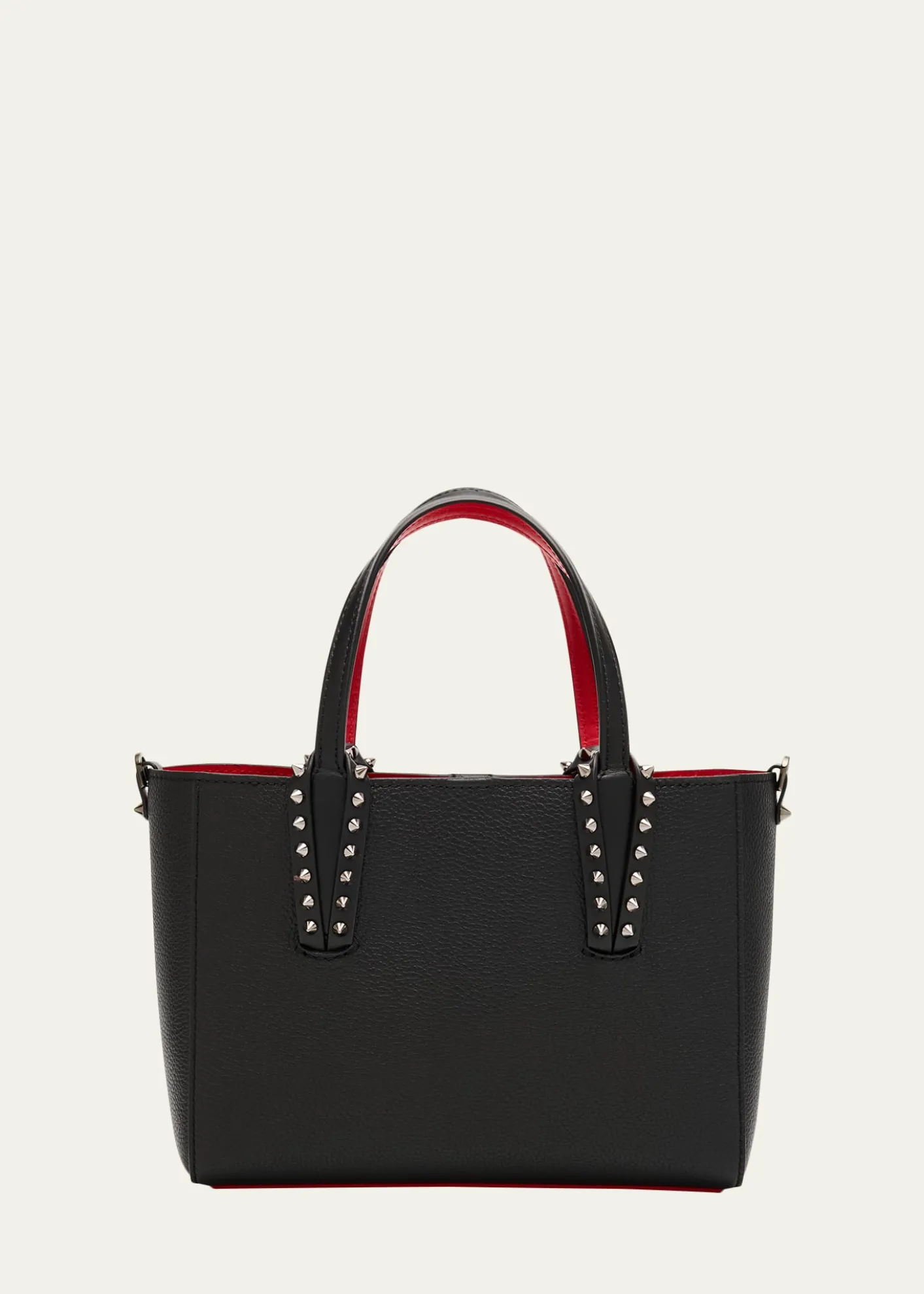 THIS ITEM IS NOT AVAILABLE.Christian LouboutinCabata Mini Tote Bag in Leather with Spikes