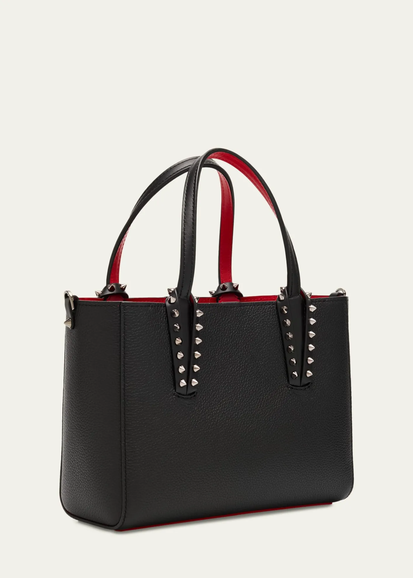 THIS ITEM IS NOT AVAILABLE.Christian LouboutinCabata Mini Tote Bag in Leather with Spikes