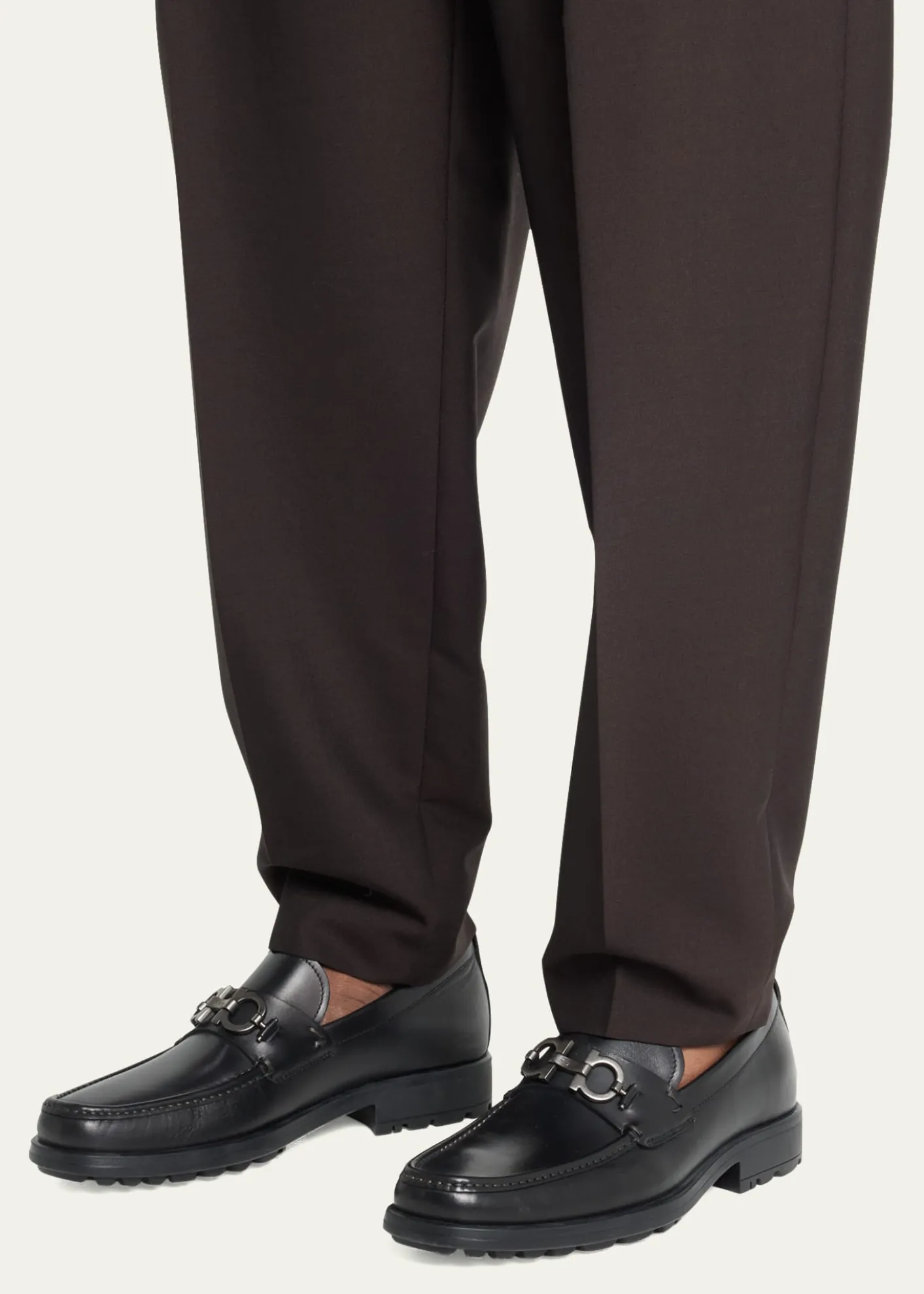 THIS ITEM IS NOT AVAILABLE.FerragamoMen's David Leather Lug-Sole Loafers