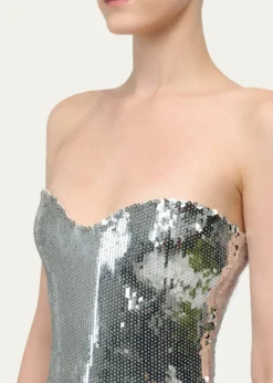 THIS ITEM IS NOT AVAILABLE.Gaurav GuptaCeleste Strapless Sequined Sculptural Gown