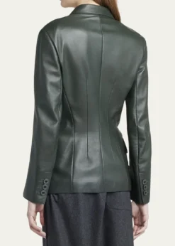 THIS ITEM IS NOT AVAILABLE.Giorgio ArmaniTailored Leather Blazer Jacket