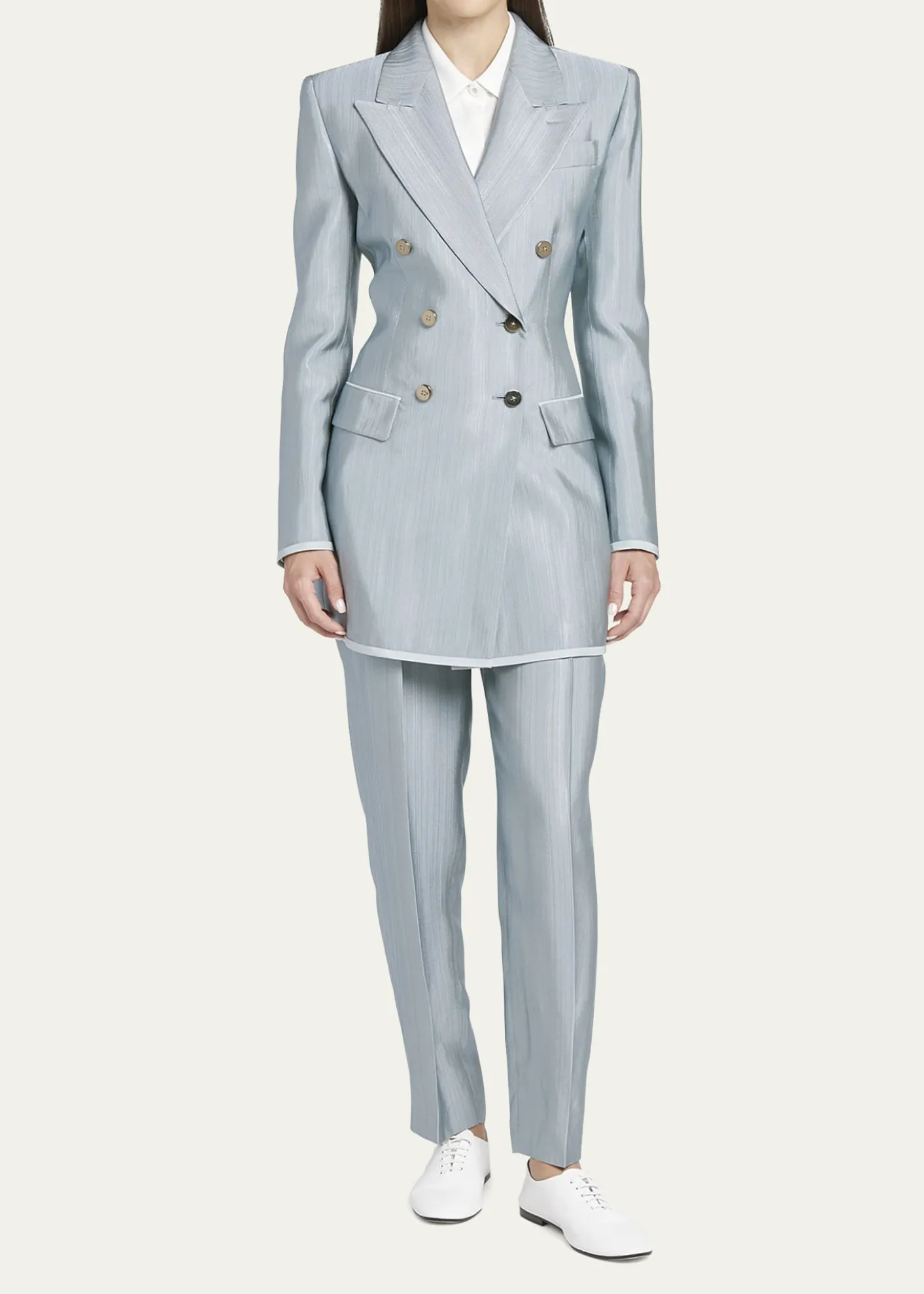 THIS ITEM IS NOT AVAILABLE.Giorgio ArmaniTextured Viscose Double-Breasted Blazer