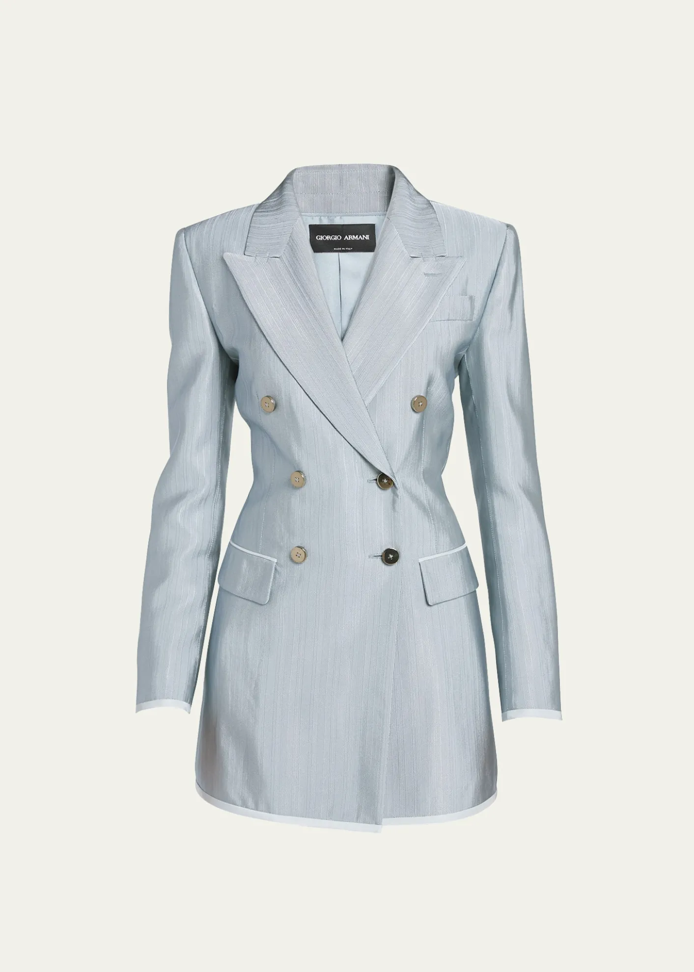THIS ITEM IS NOT AVAILABLE.Giorgio ArmaniTextured Viscose Double-Breasted Blazer