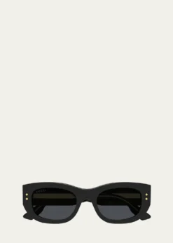 THIS ITEM IS NOT AVAILABLE.GucciEmbellished Rectangle Acetate Sunglasses