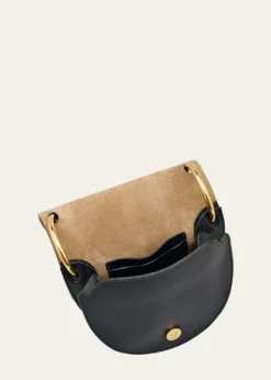 THIS ITEM IS NOT AVAILABLE.Il BisonteConsuelo Ring Flap Leather Crossbody Bag