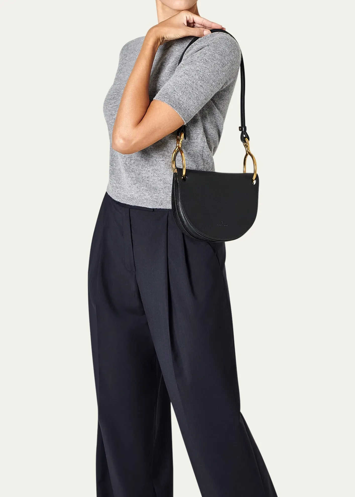 THIS ITEM IS NOT AVAILABLE.Il BisonteConsuelo Ring Flap Leather Crossbody Bag