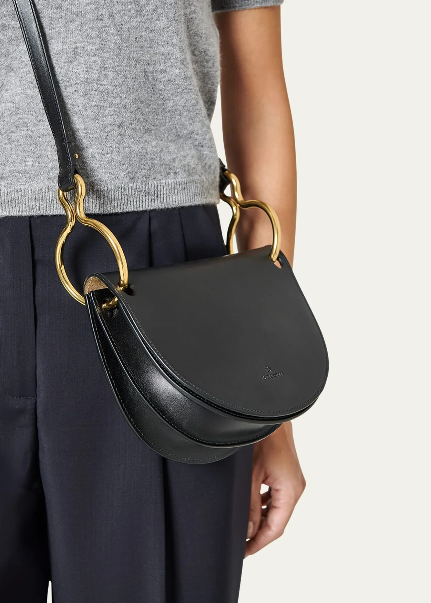 THIS ITEM IS NOT AVAILABLE.Il BisonteConsuelo Ring Flap Leather Crossbody Bag