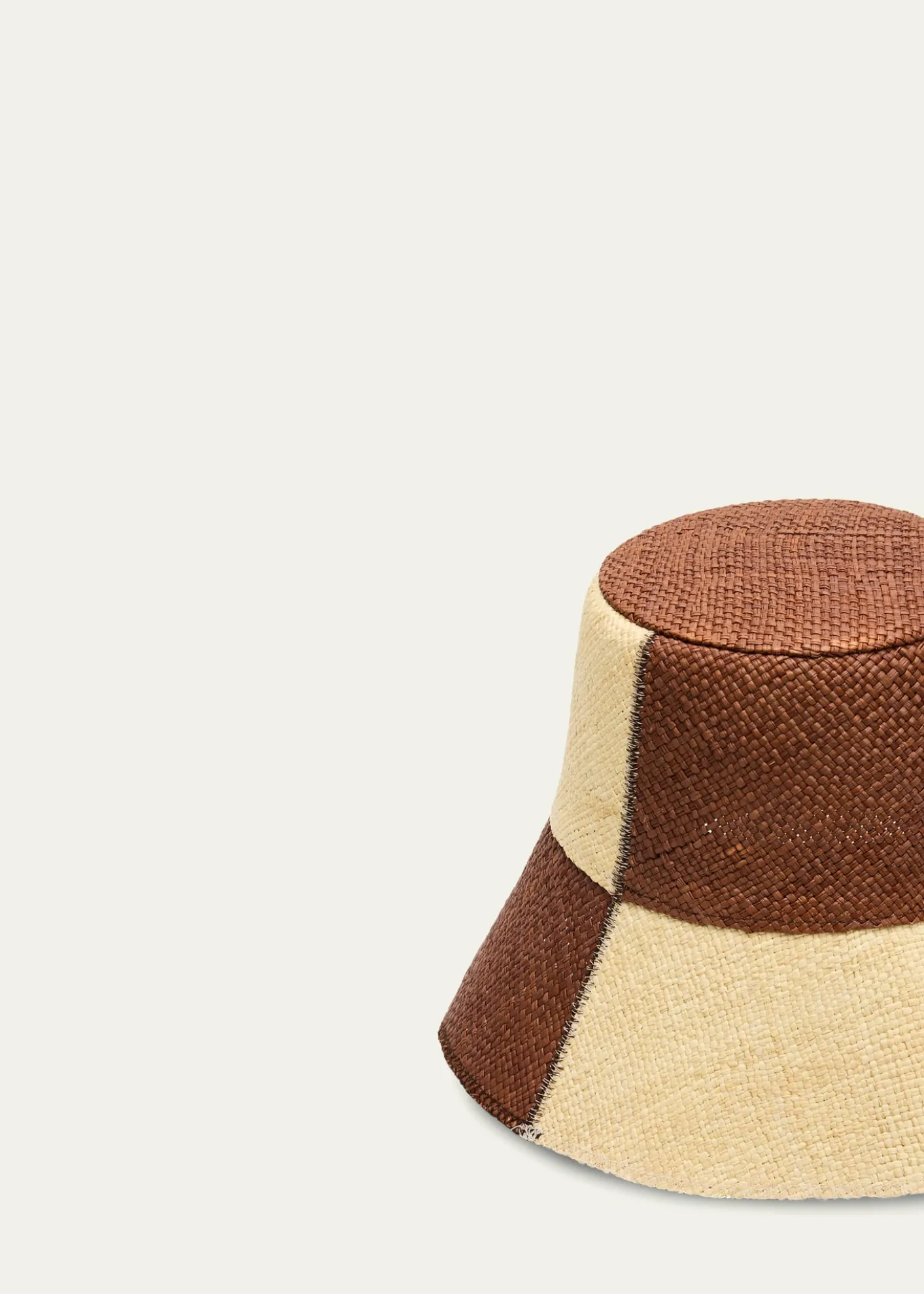 THIS ITEM IS NOT AVAILABLE.Johanna OrtizColorblock Woven Straw Bucket Hat
