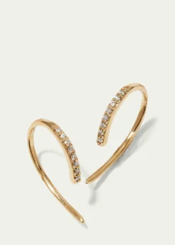 THIS ITEM IS NOT AVAILABLE.Lana14K Gold Diamond Mini Hooked Earrings