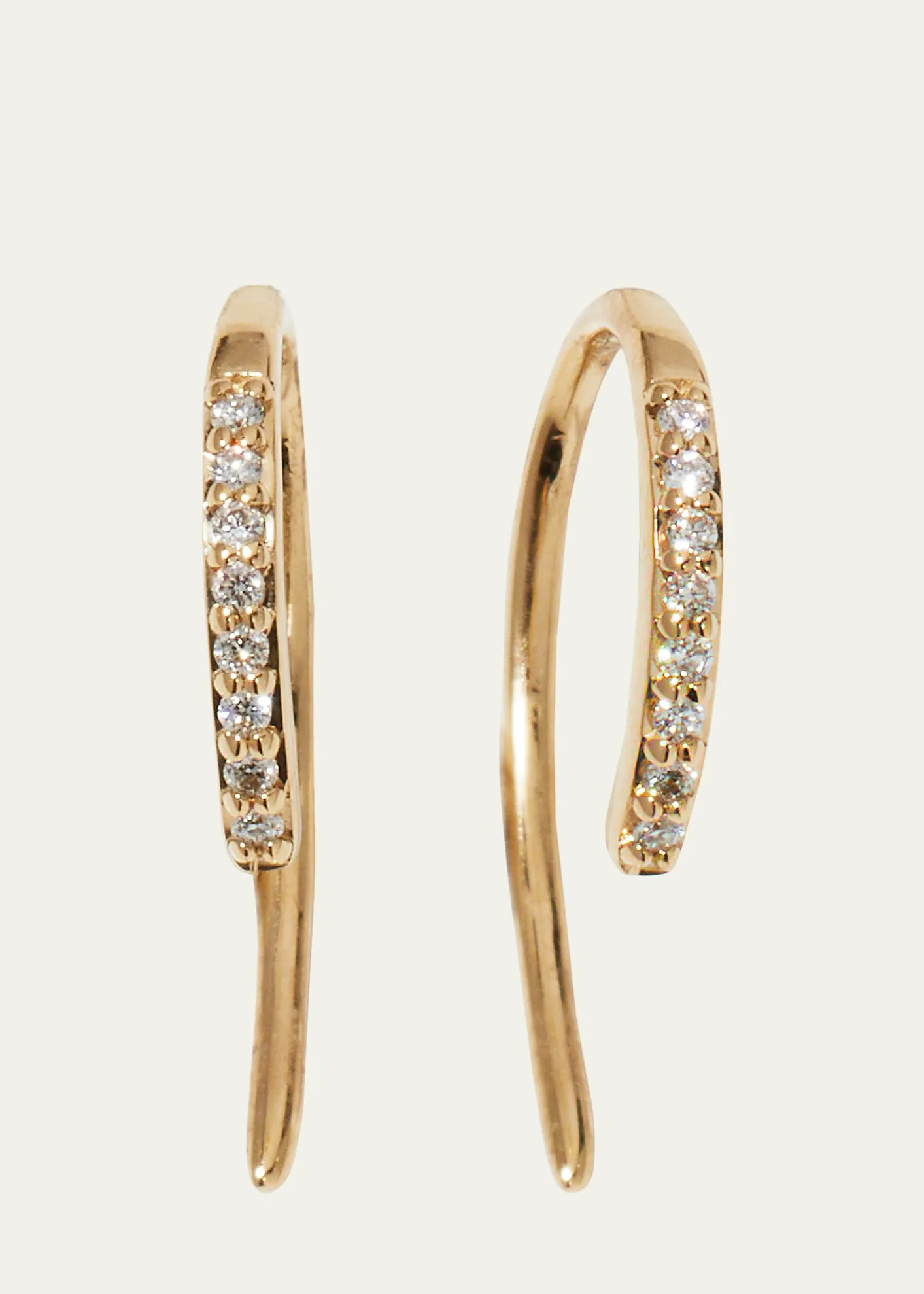 THIS ITEM IS NOT AVAILABLE.Lana14K Gold Diamond Mini Hooked Earrings
