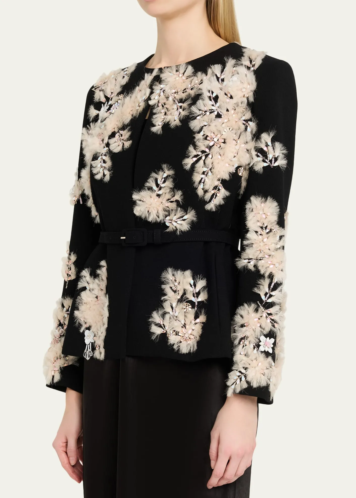THIS ITEM IS NOT AVAILABLE.LibertineWhispering Blooms Belted Wrap Jacket