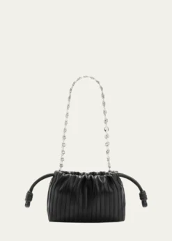 THIS ITEM IS NOT AVAILABLE.LoeweFlamenco Pleated Shoulder Bag in Napa Leather