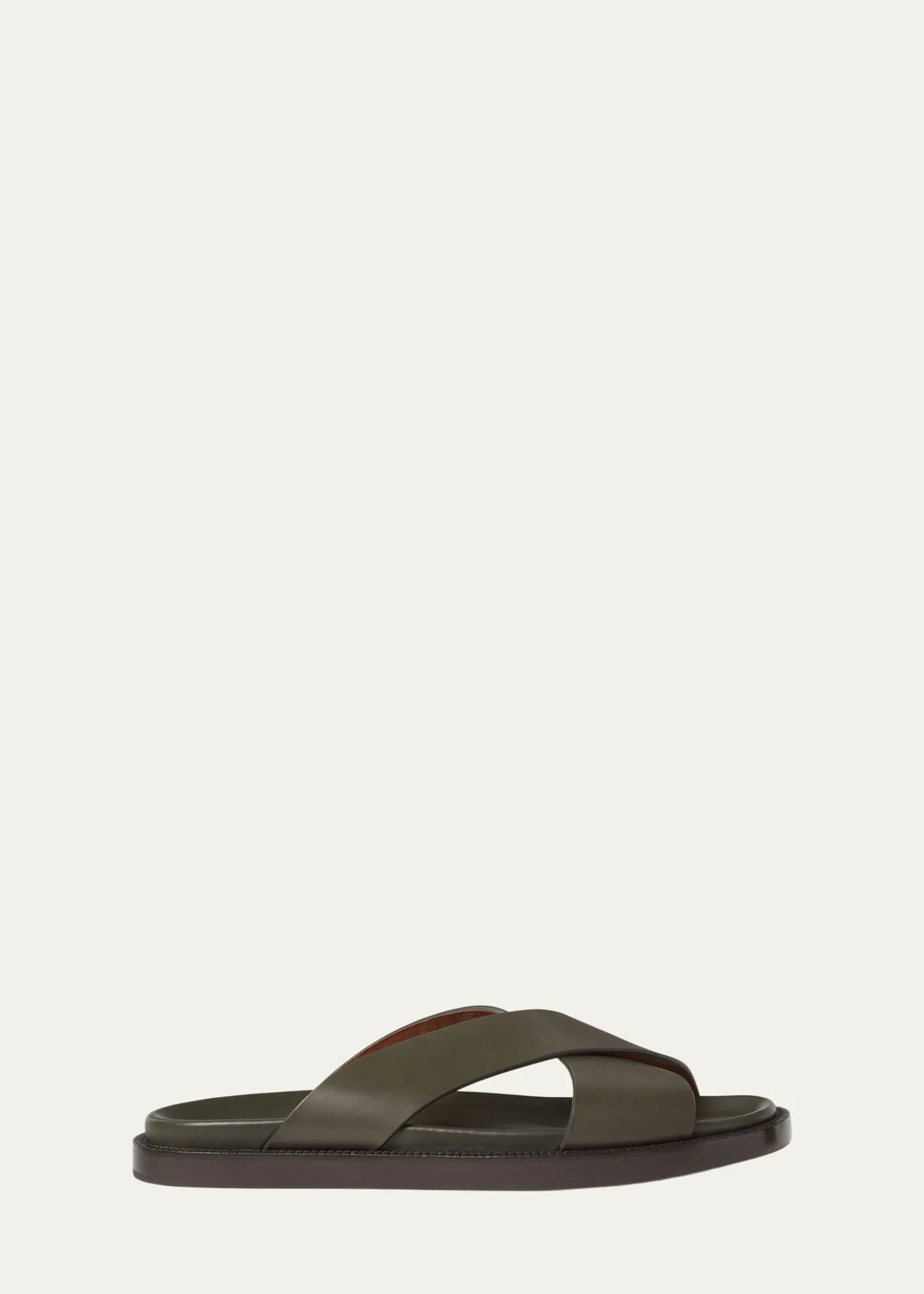 THIS ITEM IS NOT AVAILABLE.Loro PianaMen's Riviera Leather Slides