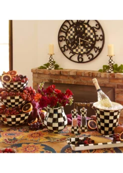 THIS ITEM IS NOT AVAILABLE.MacKenzie-ChildsLarge Courtly Check Farmhouse Wall Clock