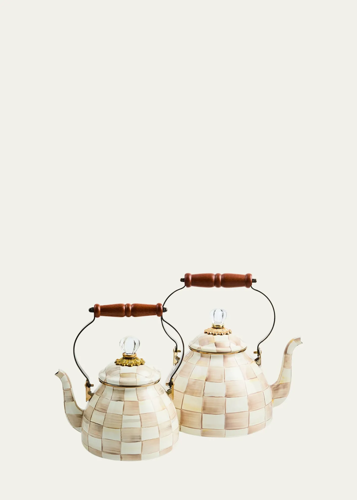 THIS ITEM IS NOT AVAILABLE.MacKenzie-ChildsMocha Check Tea Kettle, 3 Quarts