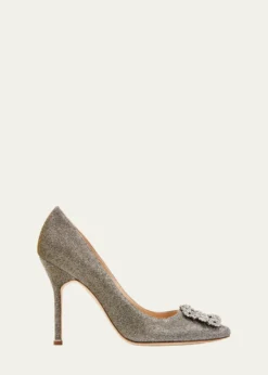 THIS ITEM IS NOT AVAILABLE.Manolo BlahnikHangisi 105mm Metallic Buckle Pumps