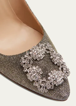 THIS ITEM IS NOT AVAILABLE.Manolo BlahnikHangisi 105mm Metallic Buckle Pumps