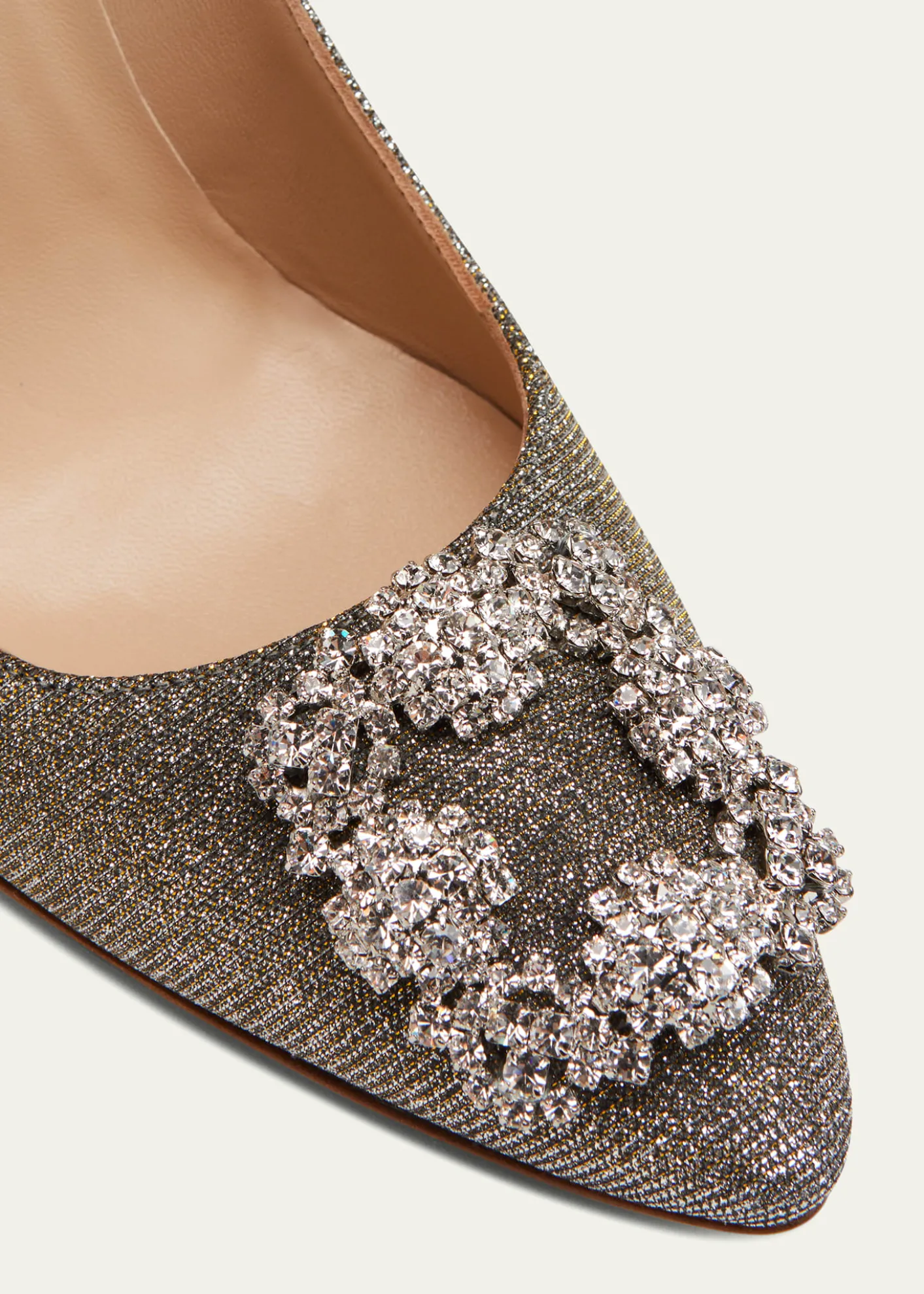THIS ITEM IS NOT AVAILABLE.Manolo BlahnikHangisi 105mm Metallic Buckle Pumps