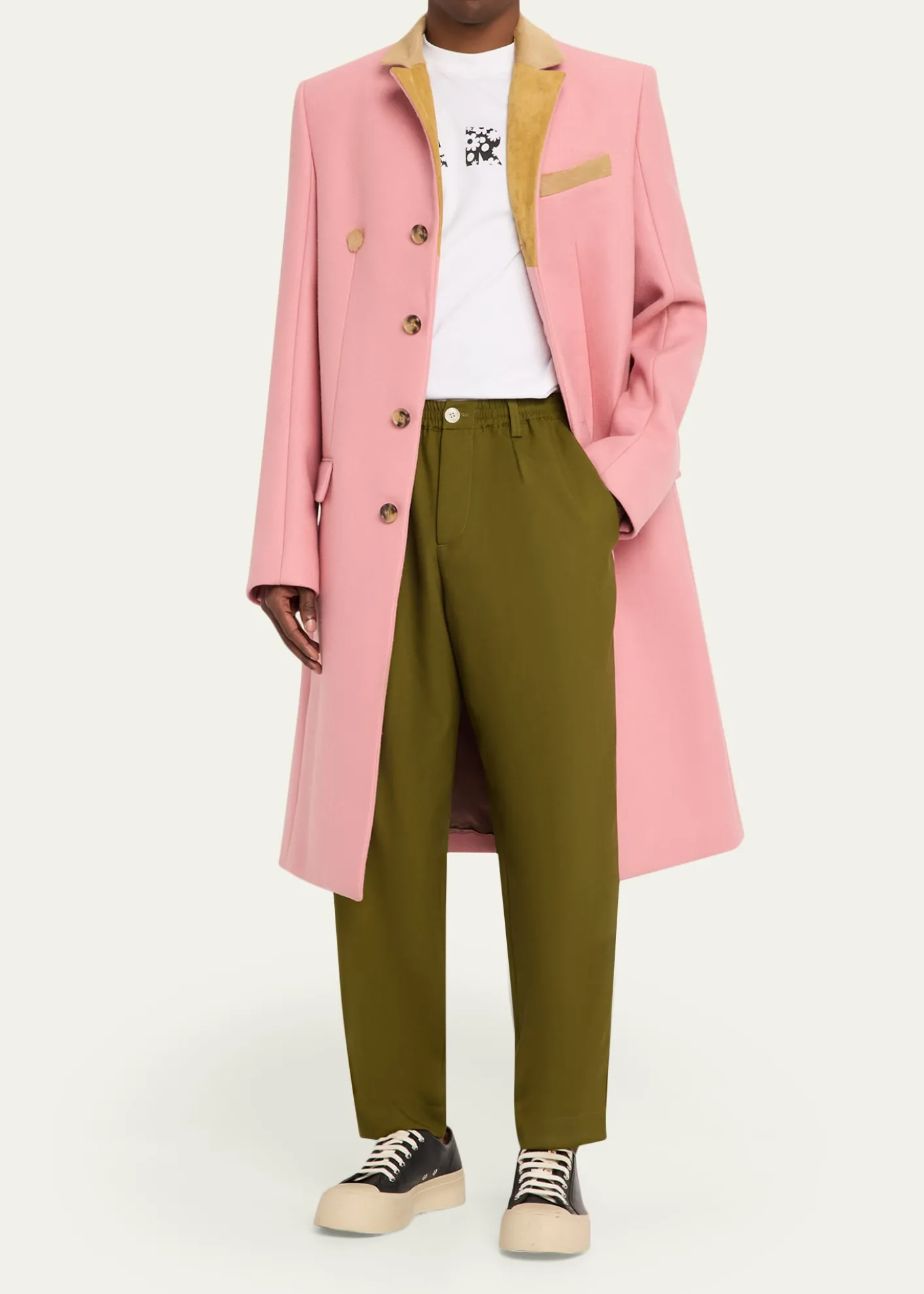 THIS ITEM IS NOT AVAILABLE.MarniMen's Wool Coulisse-Waist Pleated Trousers