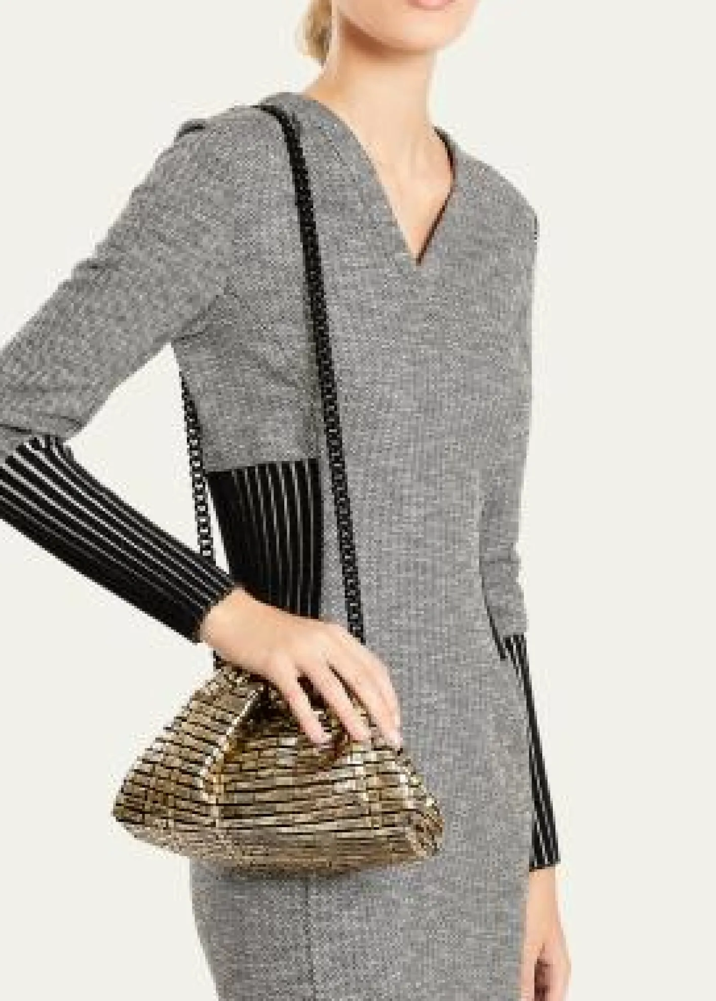 THIS ITEM IS NOT AVAILABLE.Maria La RosaGame Mini Ribbon Metallic Shoulder Bag