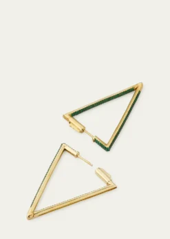 THIS ITEM IS NOT AVAILABLE.Nickho ReyBermuda Hoop Earrings with Crystals, Green