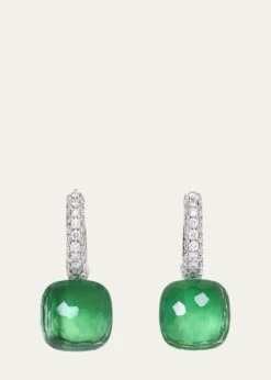 THIS ITEM IS NOT AVAILABLE.PomellatoNudo Classic Earrings with Prasiolite and Green Agate