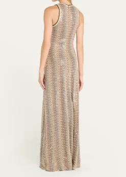 THIS ITEM IS NOT AVAILABLE.Ramy BrookLilia Sequined Chevron Maxi Dress