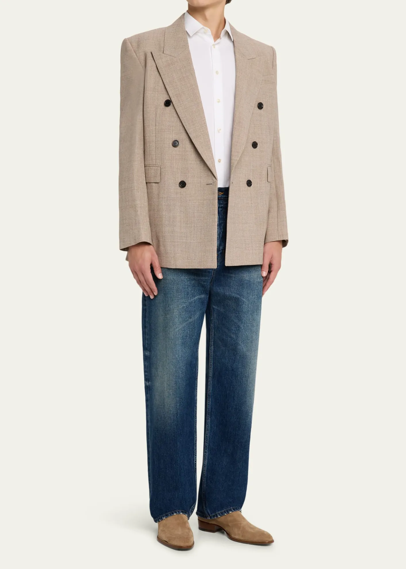 THIS ITEM IS NOT AVAILABLE.Saint LaurentMen's Double-Breasted Blazer Jacket