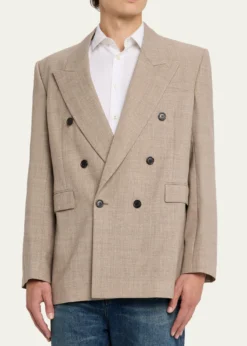 THIS ITEM IS NOT AVAILABLE.Saint LaurentMen's Double-Breasted Blazer Jacket