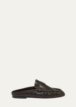 THIS ITEM IS NOT AVAILABLE.Saint LaurentLe Loafer Leather Penny Loafer Mules