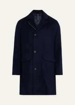 THIS ITEM IS NOT AVAILABLE.SeaseMen's Drone Wool and Cashmere Dust Coat