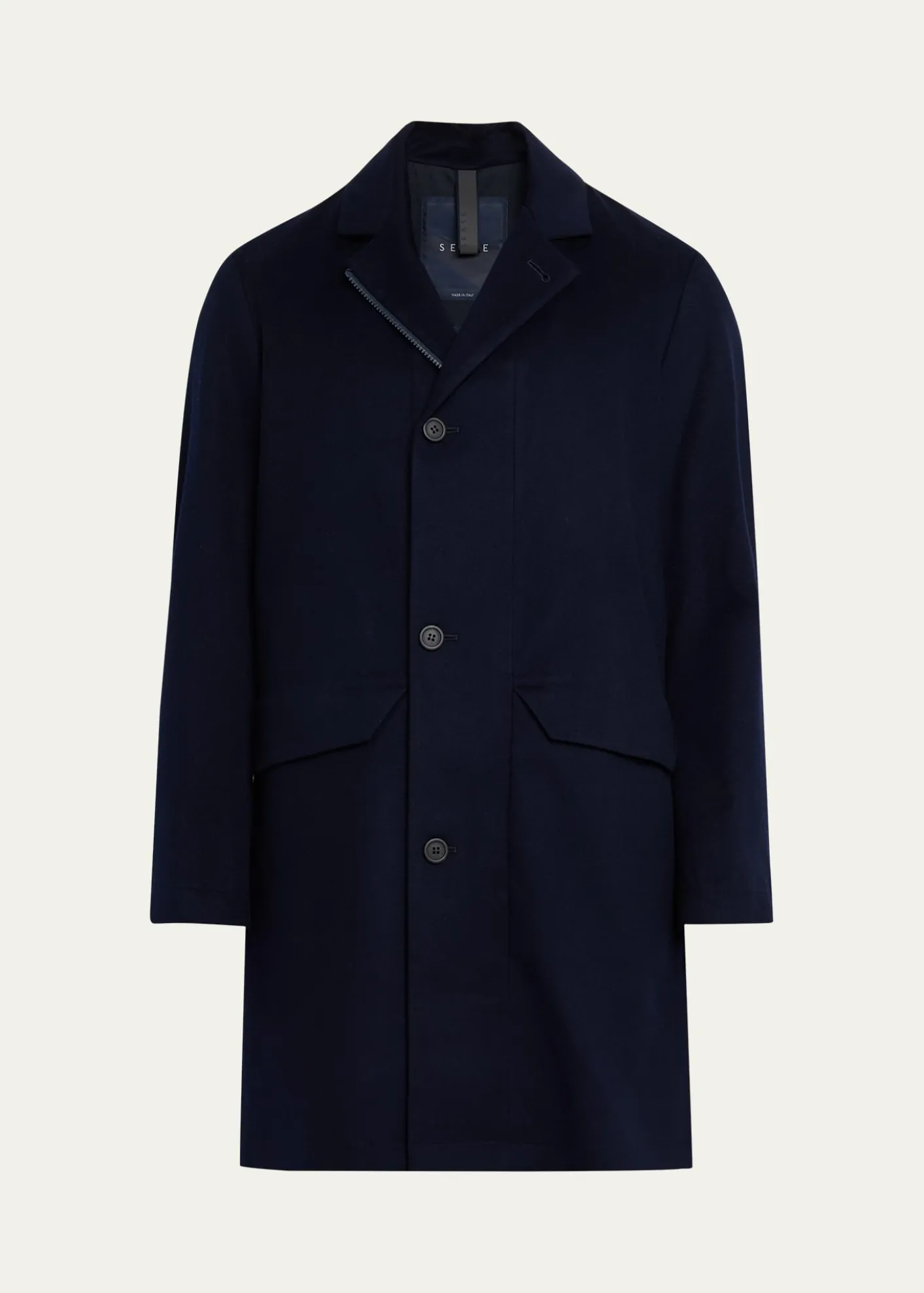 THIS ITEM IS NOT AVAILABLE.SeaseMen's Drone Wool and Cashmere Dust Coat